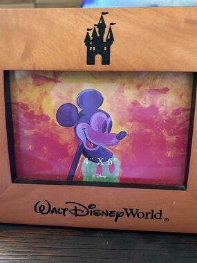 Disney Black Standing Photo Frame with Gold Hardware